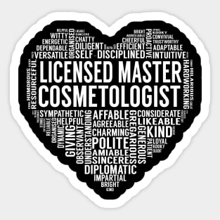 Licensed Master Cosmetologist Heart Sticker